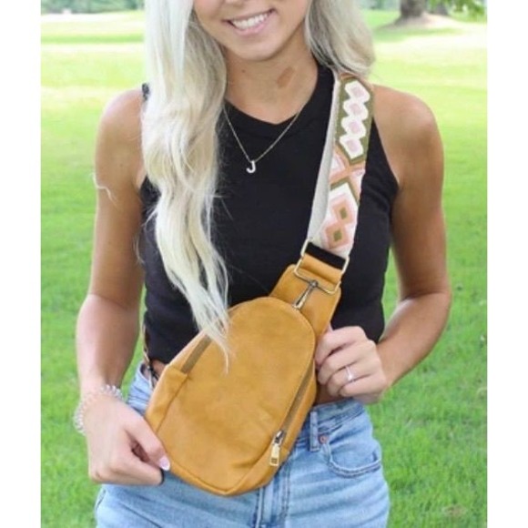 Girlie Girl Originals Handbags - Girlie Girl Originals Lilly Crossbody Sling Bag Vegan Leather Mustard Yellow NWT